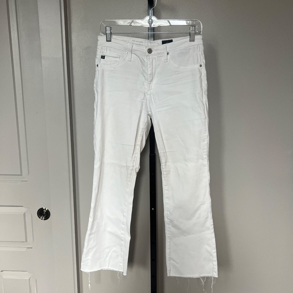 AG Adriano Goldschmied White Denim Jeans – Raw Hem – Size 27R – Good Condition - Picture 1 of 2